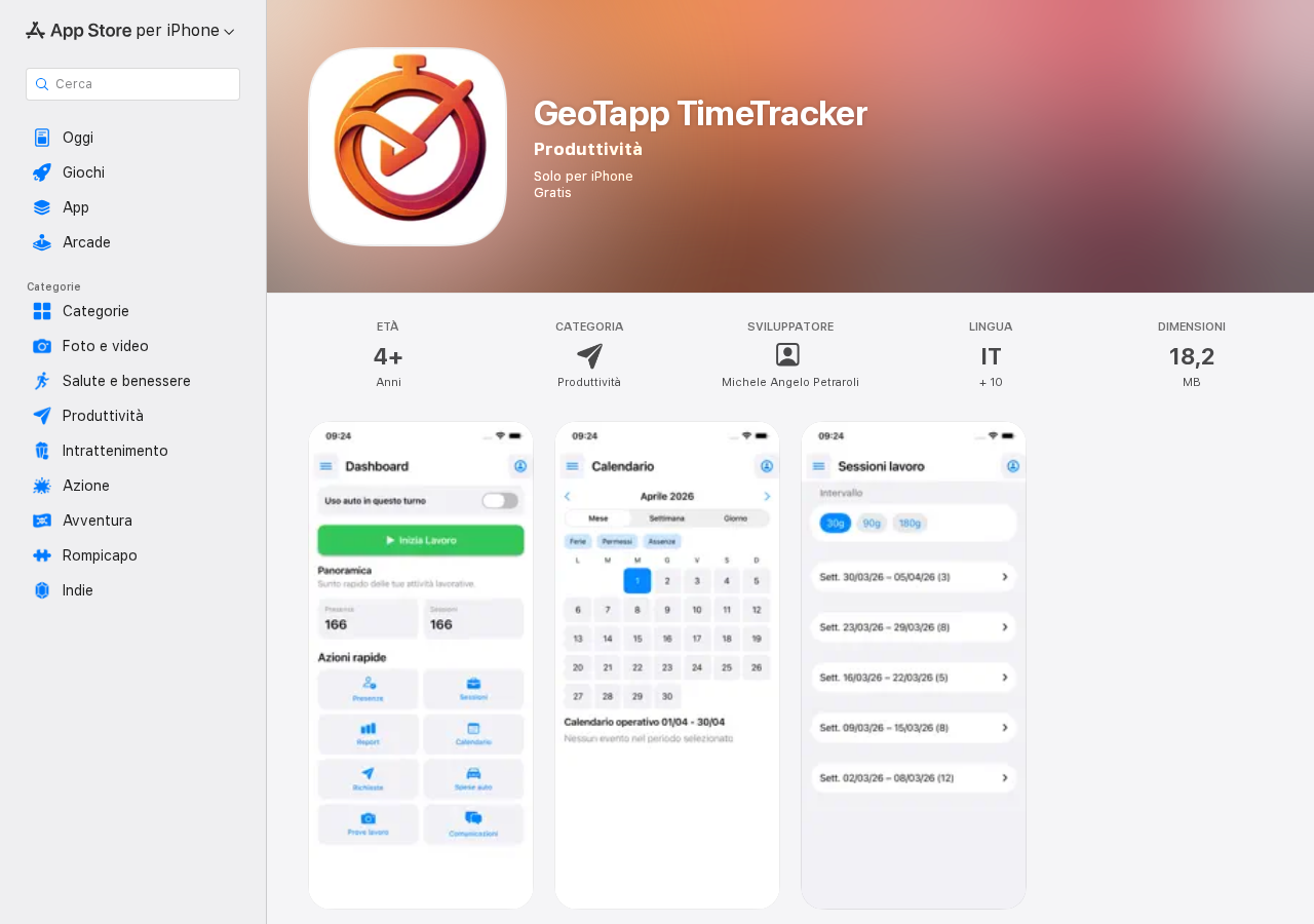GeoTapp TimeTracker App Store