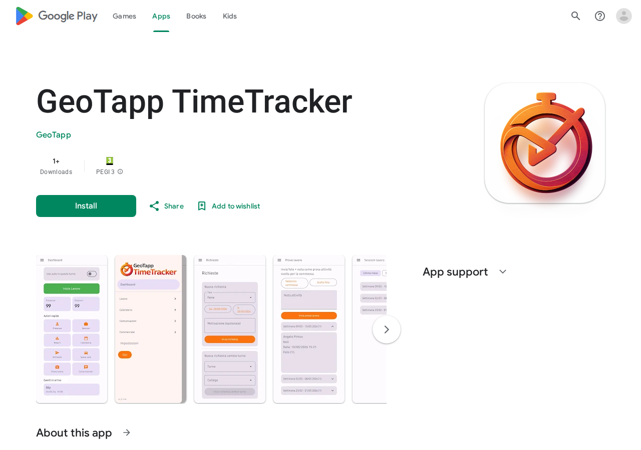 GeoTapp TimeTracker Google Play