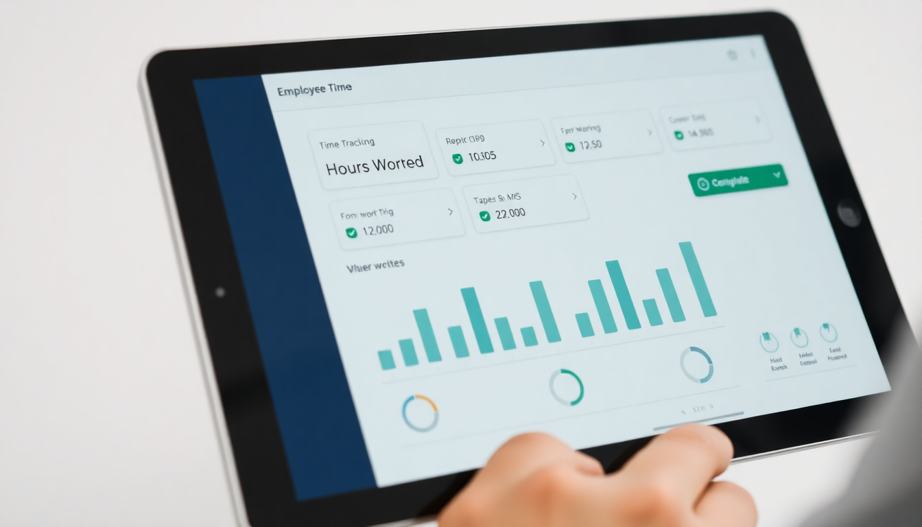 Zeiterfassung Dashboard für Außendienstmitarbeiter mit GPS