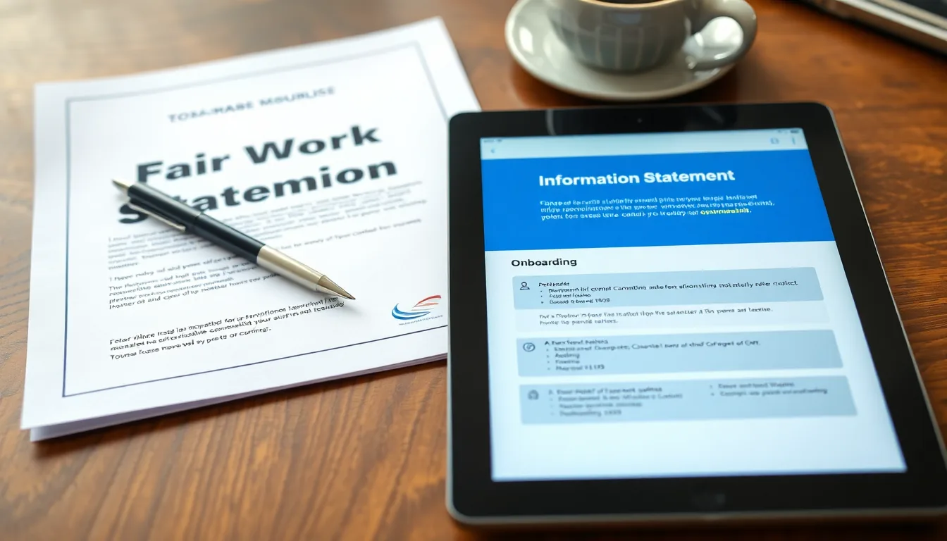 Fair Work Information Statement and GPS time tracking onboarding