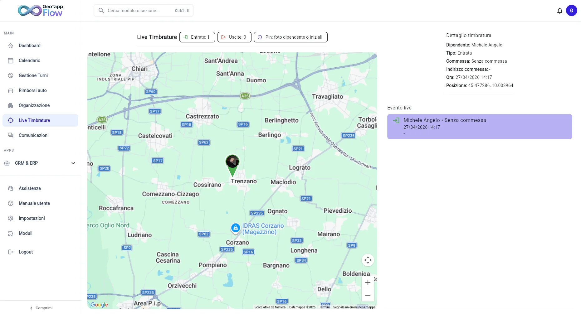 GeoTapp live map